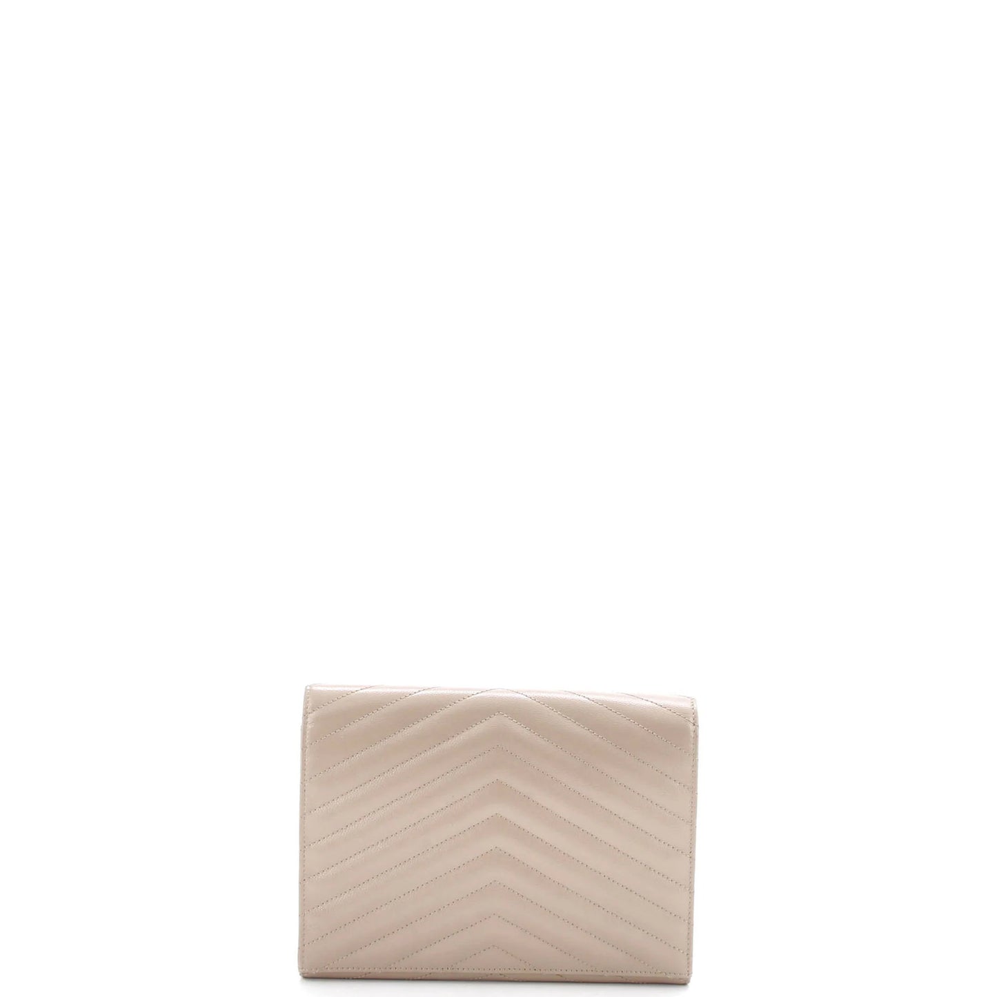 Saint Laurent Classic Monogram Envelope Wristlet Clutch Matelasse Chevron
