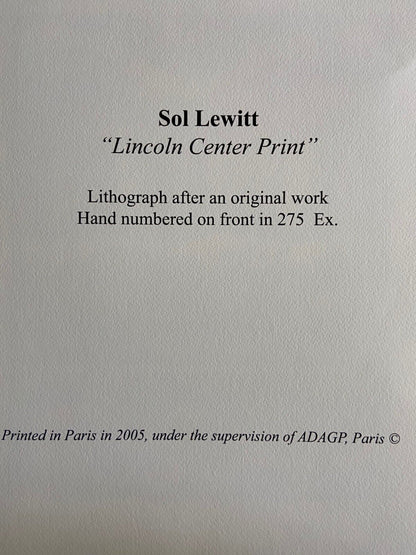 Sol Lewitt Lithograph Coa Signed Numbered O