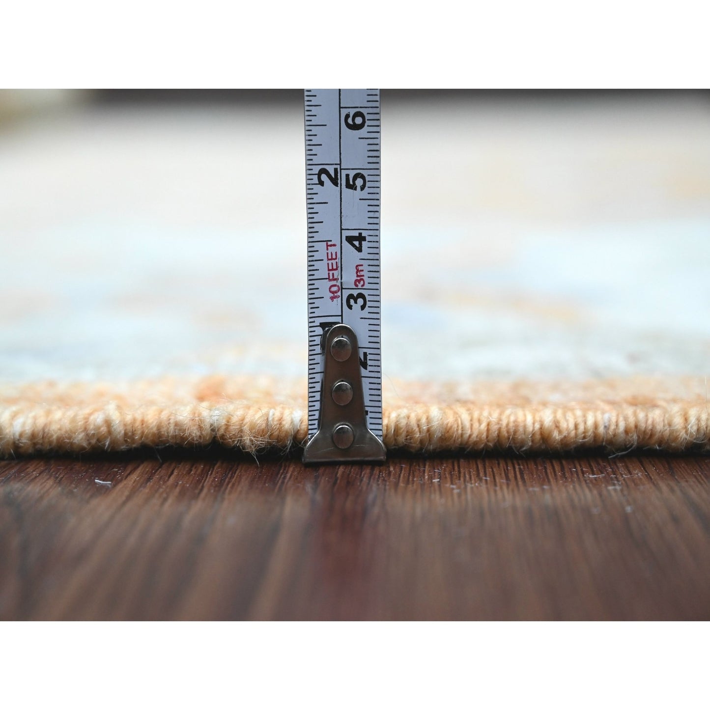 6'X8'7" Brown Afghan Angora Oushak Tree Design Hand Knotted 100% Wool Rug