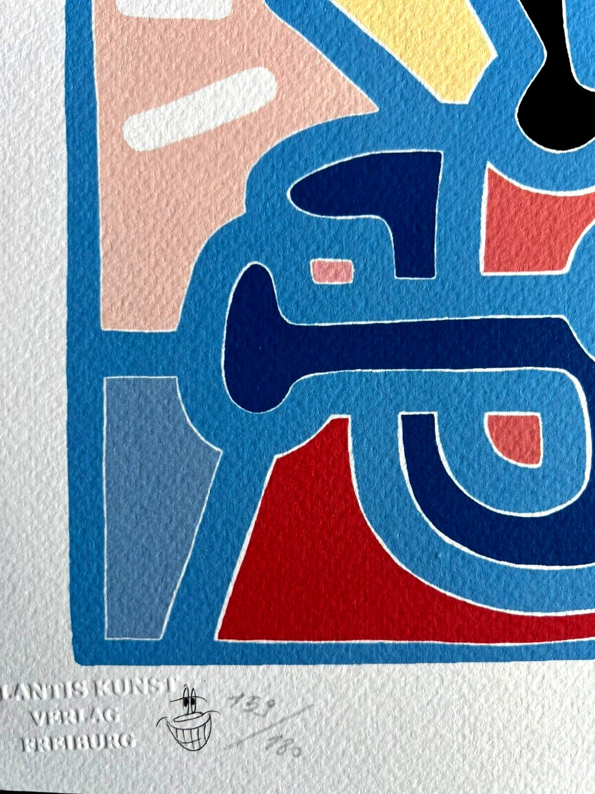 Keith Haring Lithograph From A Painting / Coa Signed In Pen / Numbered In Pencil