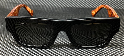 GUCCI GG1301S 001 Black Grey Men's 55 mm Large