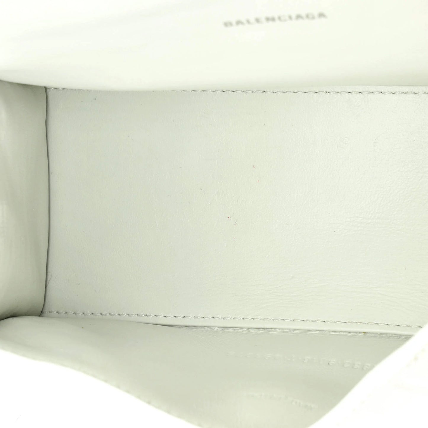 Balenciaga Hourglass Top Handle Bag Crocodile Embossed Leather Xs