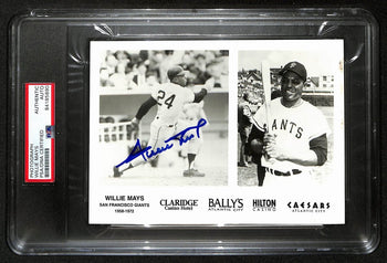 Willie Mays Hof Signed/Autographed 5X7 Promo Photo Giants Psa/Dna 193630