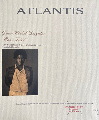 Jean Michel Basquiat Lithograph Coa Signed Numbered In Pencil