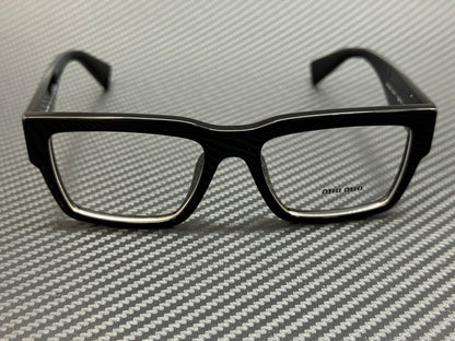 Women's Black Eyeglasses 1AB1O1 54 mm 02XV by MIU MU