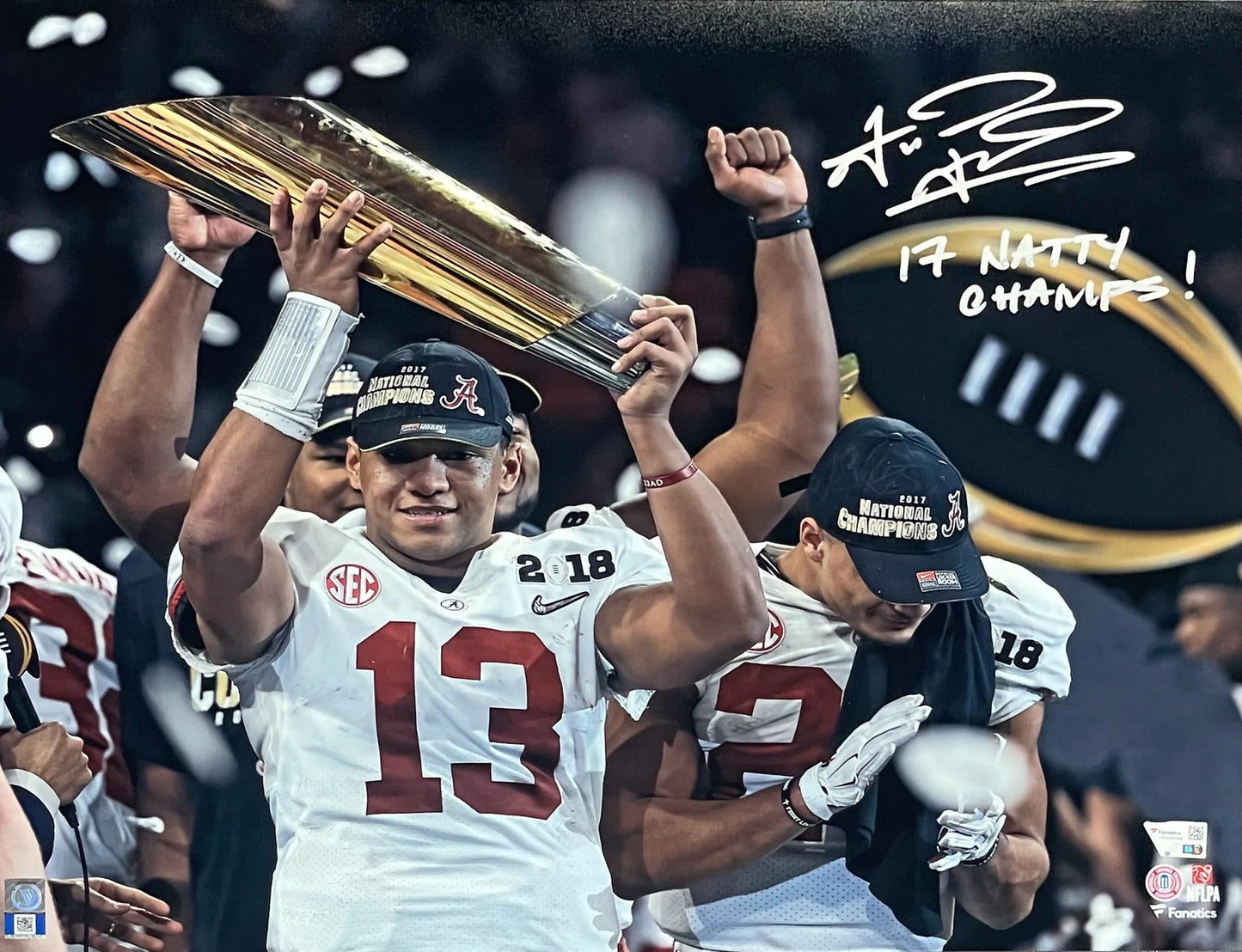 Tua Tagovailoa 17 Natty Champs! Autographed 16X20 Photo