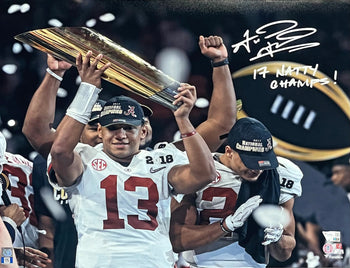 Tua Tagovailoa 17 Natty Champs! Autographed 16X20 Photo