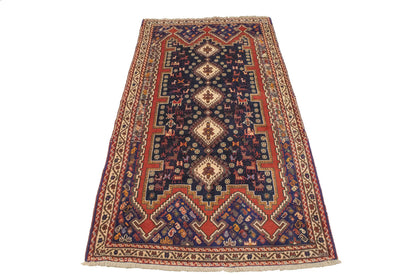 Vintage Geometric Design Oriental Rug Farmho
