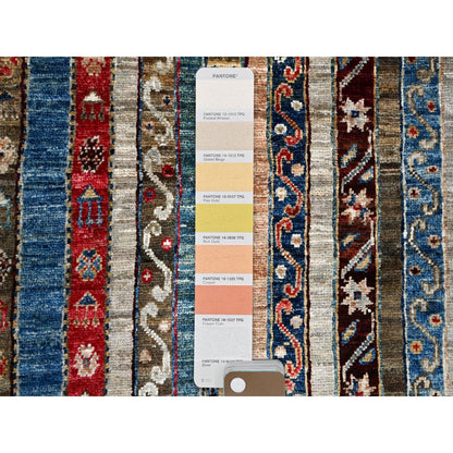 2'10"X9'9" Frosted Almond Ivory Super Kazak Shawl Hand Knotted Runner Rug