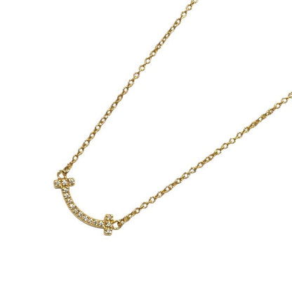 Tiffany & Co. T Smile Mini Necklace 750 Diamond