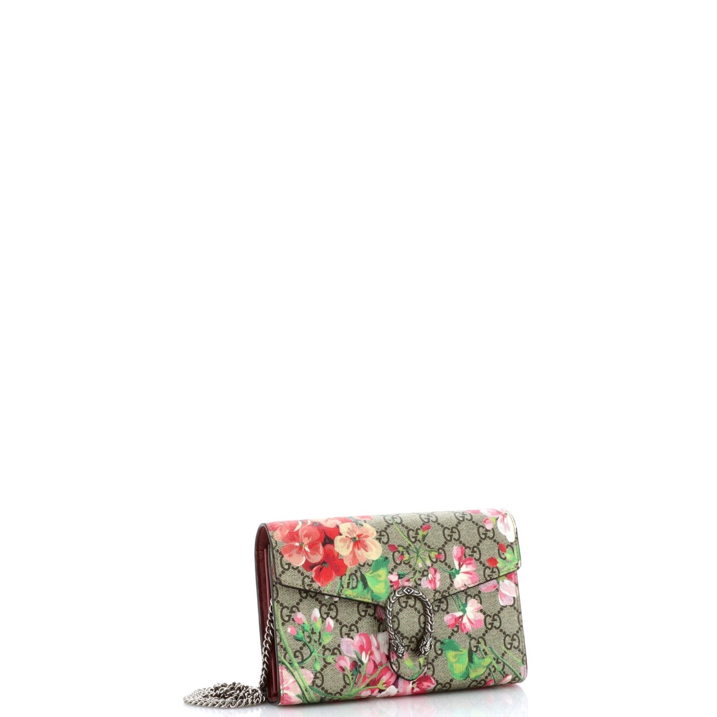 Gucci Dionysus Chain Wallet Blooms Print Gg Coated Canvas Small