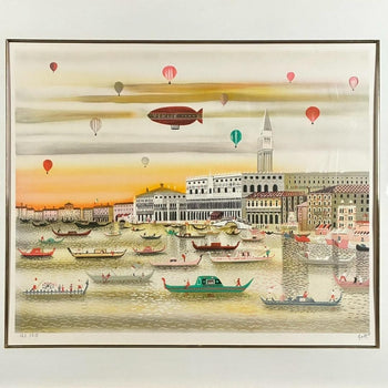 Isabel Baillen Lithograph Venise Venice Signed Numbered 125/125 W/ Frame Spanish