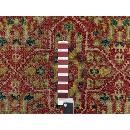 6'X8'10" Savvy Red Antiqued Oushak Reimagined 100% Wool Hand Knotted Rug