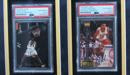 Michigan Fab 5 Signed Trading Cards W/16X20 Photo
