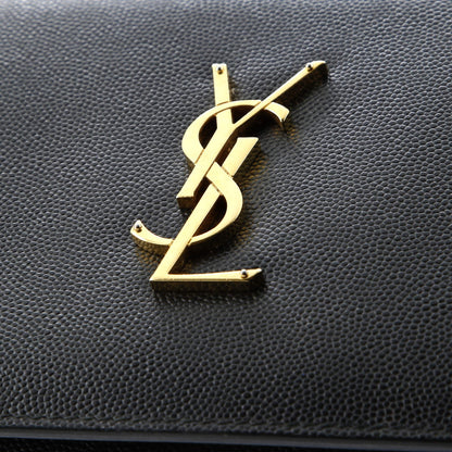 Saint Laurent Classic Monogram Crossbody Bag Grainy Leather Large