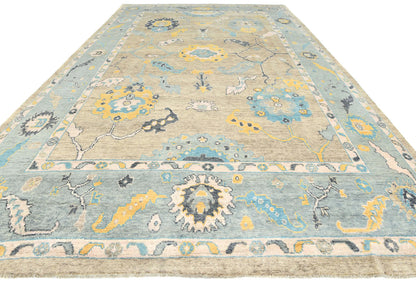 Extra Large Hand-Knotted Oushak Chobi Oriental
