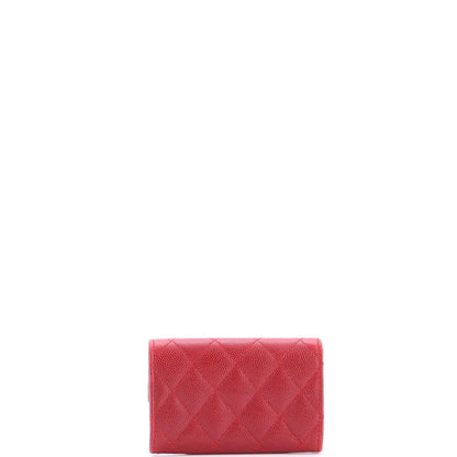 Chanel Classic Flap Card Case Quilted Caviar