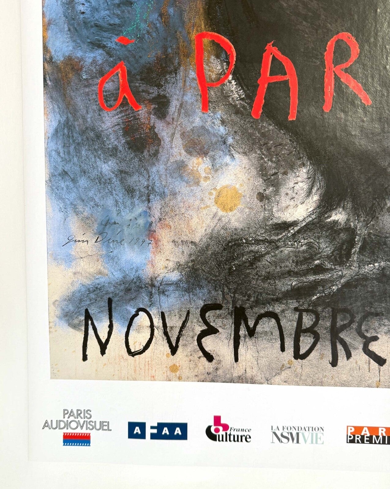 Jim Dine 1998 Mois De La Photo Paris  Original Serigraphie 20X32 Inches On Linen