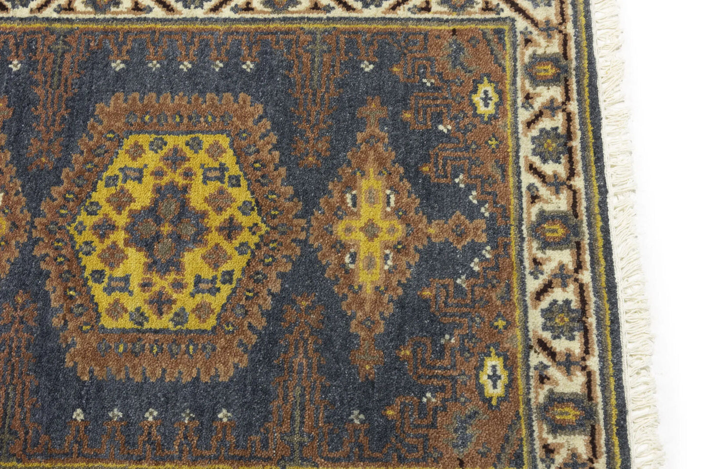Indo-Viss Oriental Runner Rug Tribal Geometric