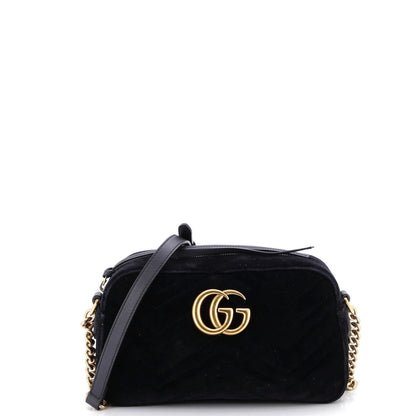 Gucci Gg Marmont Shoulder Bag Matelasse Velvet Small