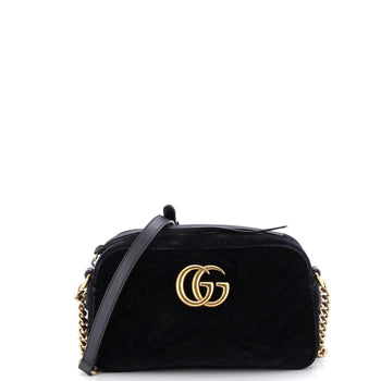 Gucci Gg Marmont Shoulder Bag Matelasse Velvet Small