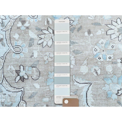 7'6"X10'10" Old Farsian Hand Knotted Wool Shabby Chic Distressed Look Rug