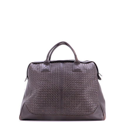 Bottega Veneta Convertible Zip Duffle Bag Intrecciato Leather Large
