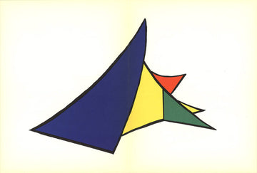 Alexander Calder Colored Wedge Structure " Lithograph Modernism Mul