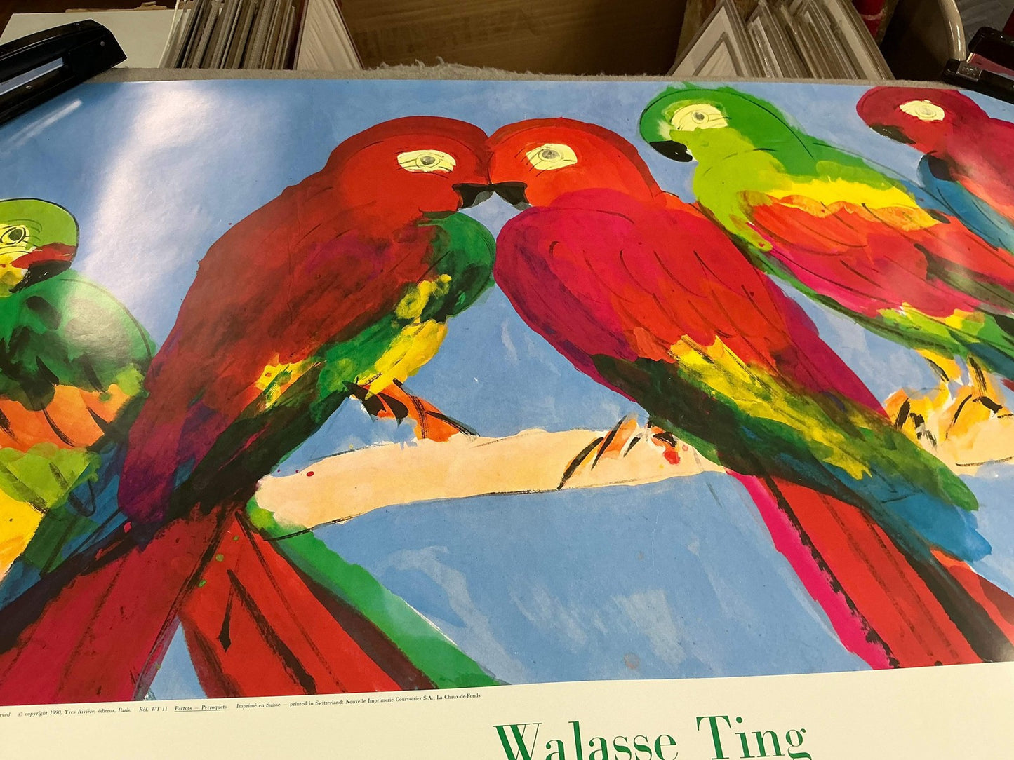 Walasse Ting Parrots " Poster Contemporary
