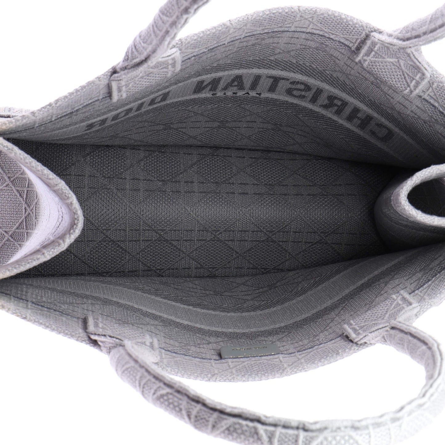 Christian Dior Book Tote Cannage Embroidered Canvas Medium