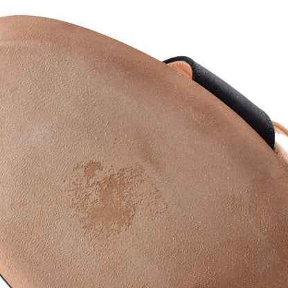 Chanel Women'S Strappy Pearl Heeled Sandals Leather And Satin