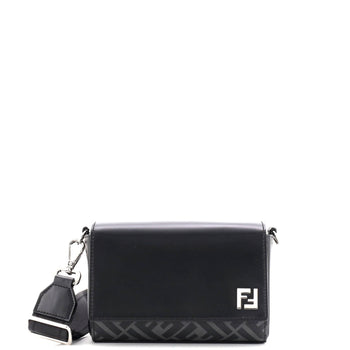 Fendi Ff Squared Compact Bag Zucca Coated Canvas And Leather