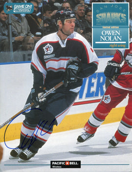 Owen Nolan Autographed San Jose Sharks 8X10 Photo