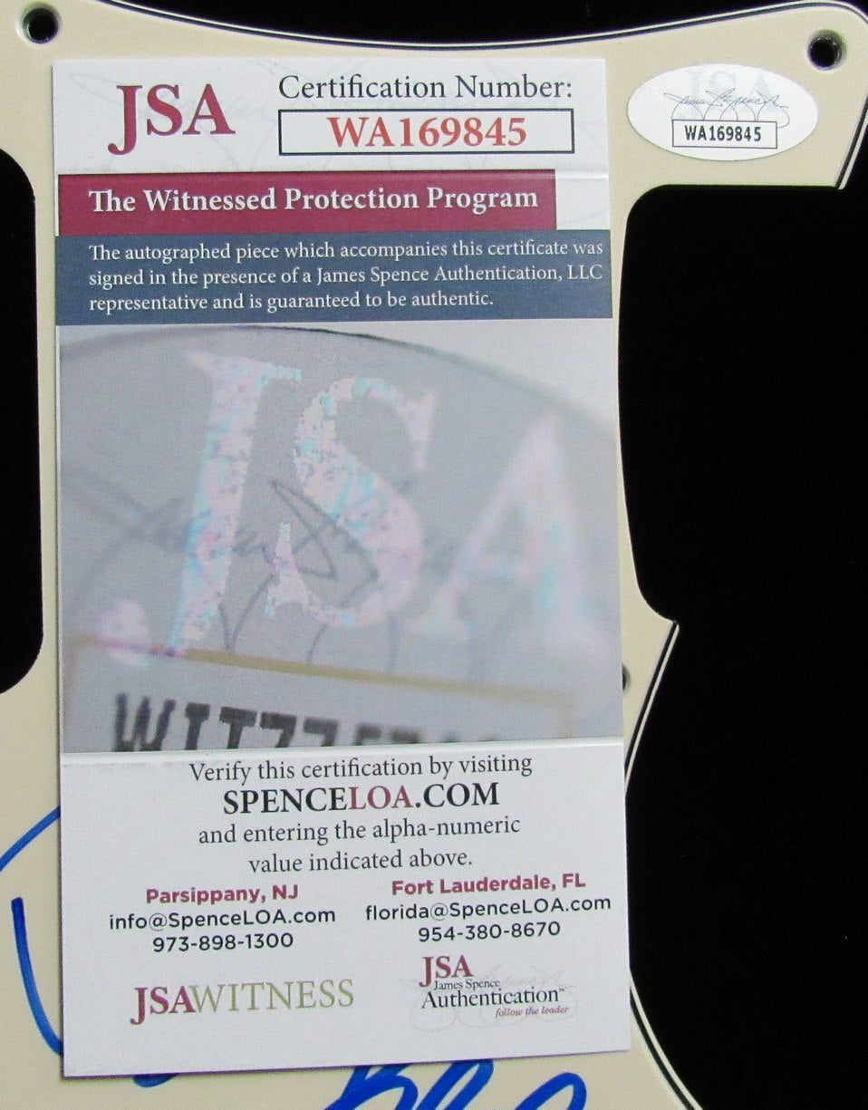Def Leppard Joe Elliott/Phil Collen Signed/Autographed Guitar Pick Guard Jsa 578