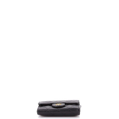Chanel Classic Flap Card Case Quilted Caviar