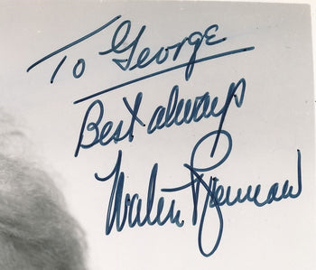 Walter Brennan Signed/Inscr 8X10 B/W Photo 