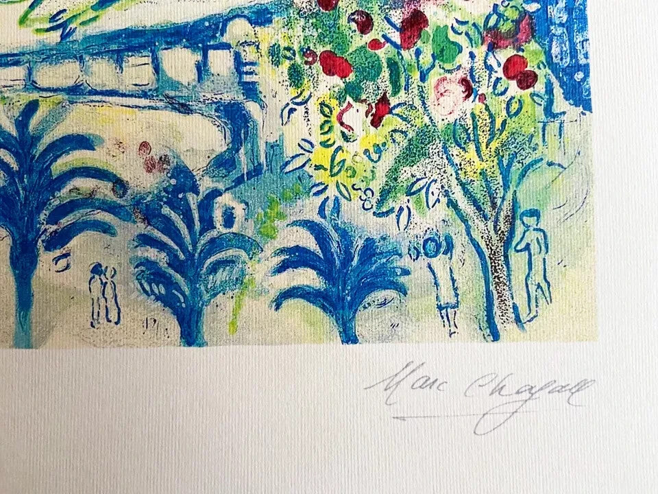 Marc Chagall Numbered Coa Lithograph Published Signed Sorlier