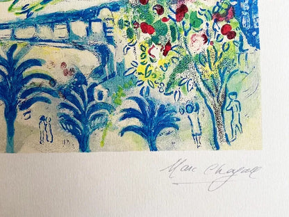 Marc Chagall Numbered Coa Lithograph Published Signed Sorlier