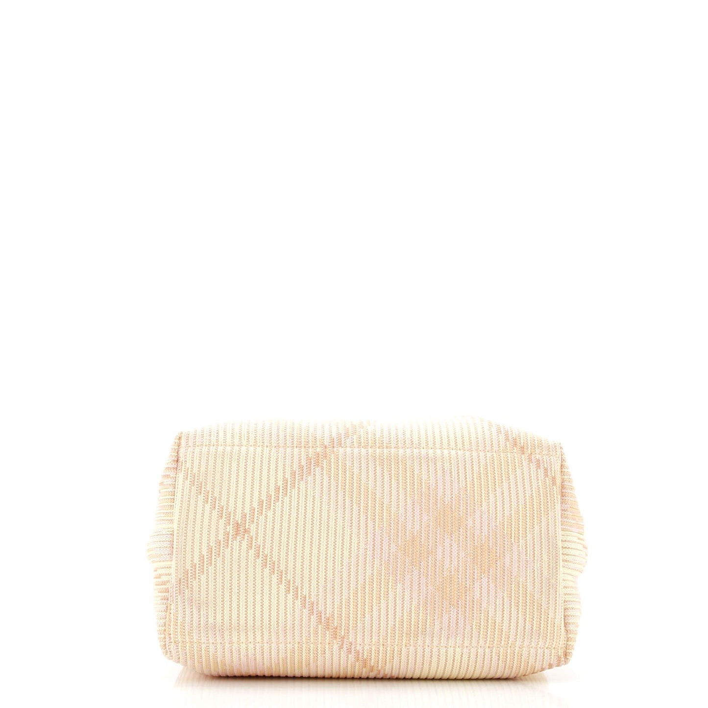 Burberry Peg Handle Bag Knit Check Fabric Medium