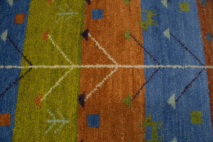 Modern Multicolored Pictorial Tribal Gabbeh Rug
