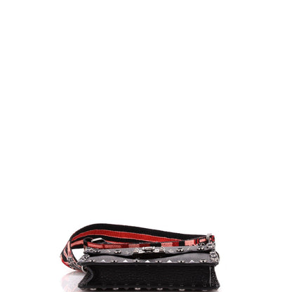 Valentino Garavani Rolling Rockstud Flip Lock Flap Bag Leather With Cabochons