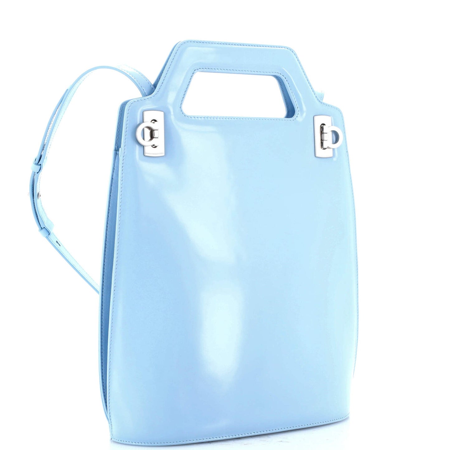 Salvatore Ferragamo Wanda Top Handle Shoulder Bag Leather Tall