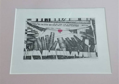 Risaburo Kimura Signed Original Etching Print