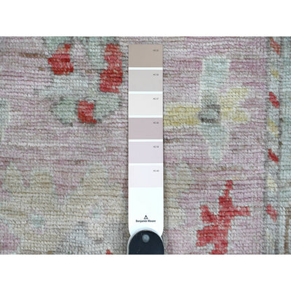 2'10"X11'6" Dust Storm Pink Angora Oushak Runner Oriental Rug