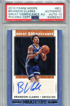 Brandon Clarke 2019-20 Panini Hops #Bcl Psa Auth Auto 10 Card