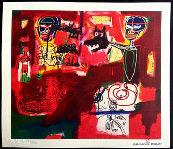 Jean-Michel Basquiat Lithograph Coa Signed Limited Edition 180Ex
