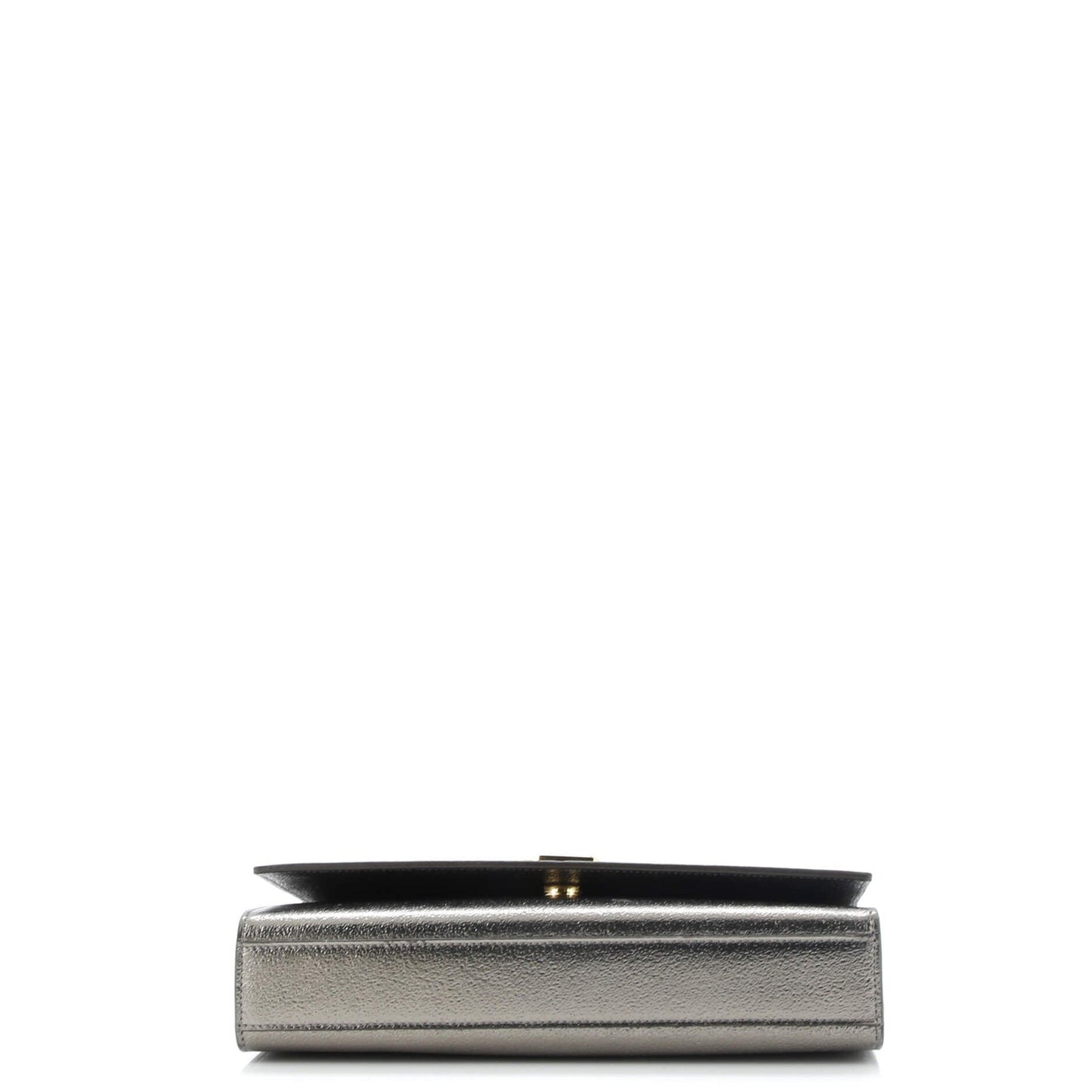 Saint Laurent Classic Monogram Crossbody Bag Metallic Leather Medium