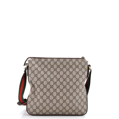 Gucci Courrier Zip Messenger Gg Coated Canvas With Applique Medium