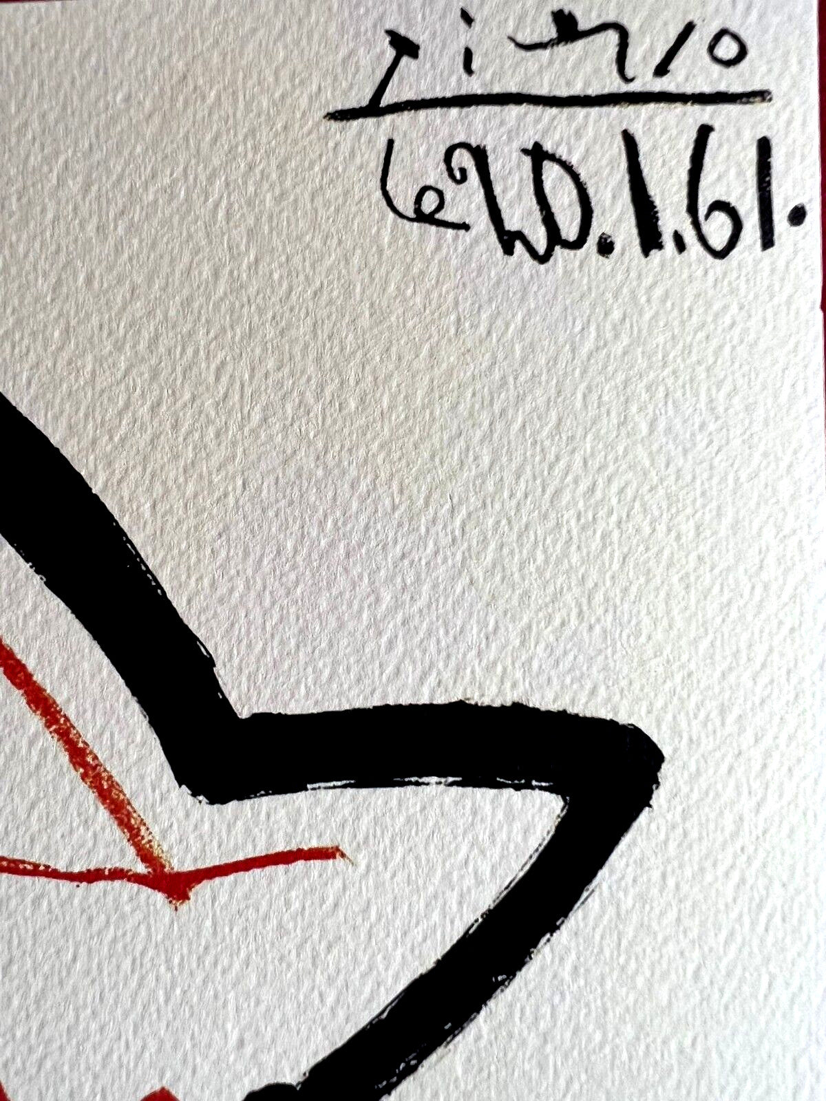 Pablo Picasso Lithograph Coa Signed