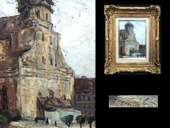 Vladimir Igoshev (1964) Original Oil Painting Old Riga Soviet Impressionism
